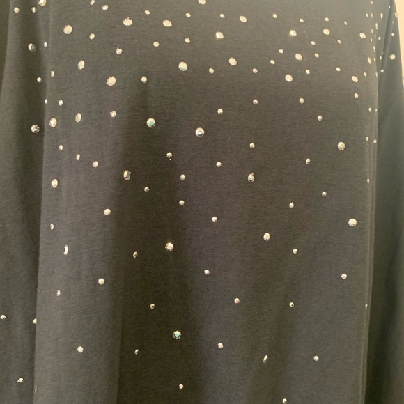 Catherines two top buy! Size 3X. One is black, other purple. Beaded in front - Picture 8 of 10